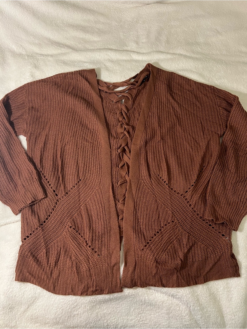 Moral Fiber Open-Front Knit Cardigan - Picture 4 of 9